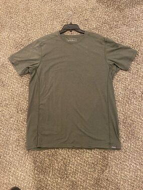 Eddie Bauer Olive Crewneck Short-Sleeve Tee